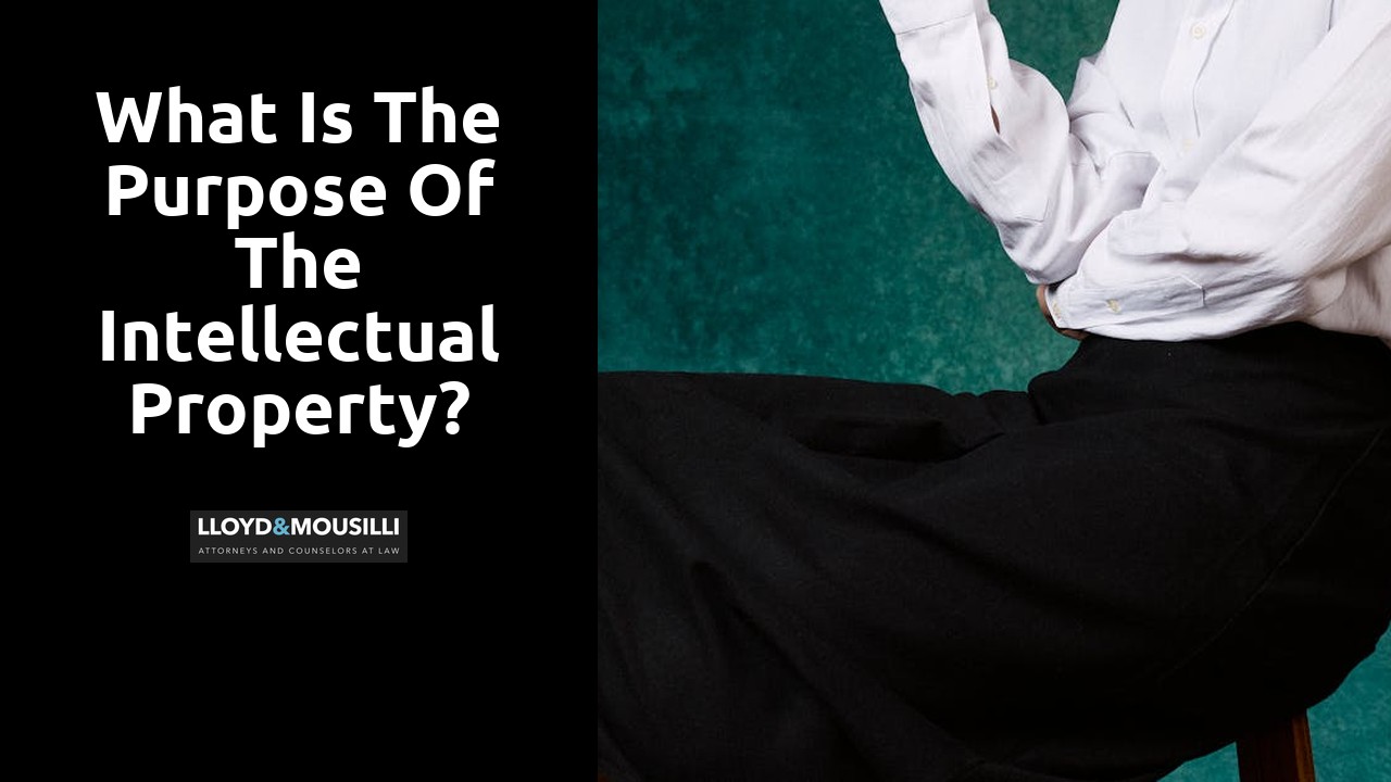 What is the purpose of the intellectual property?